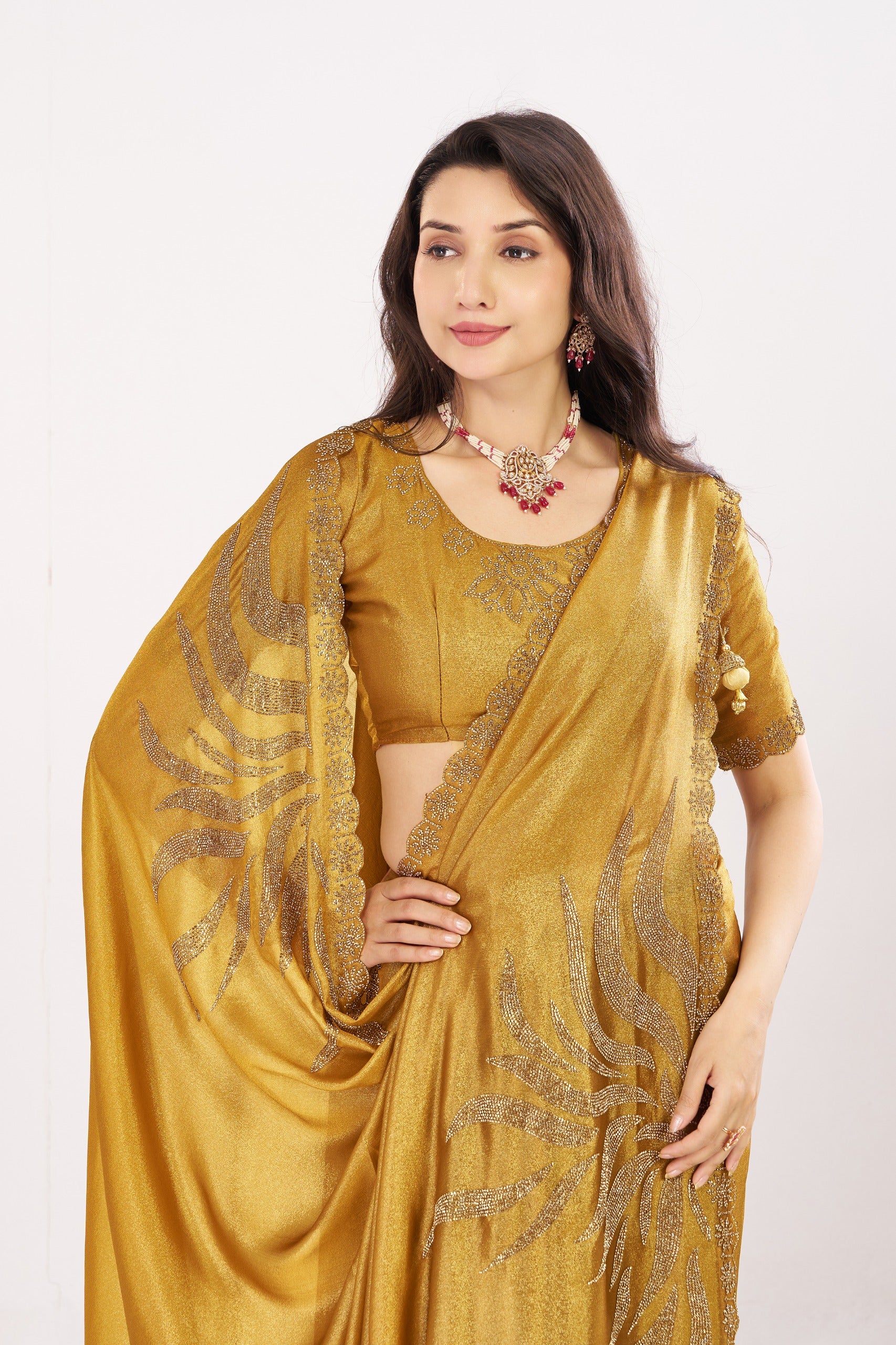 Jharokha Embroidered Shimmer Saree