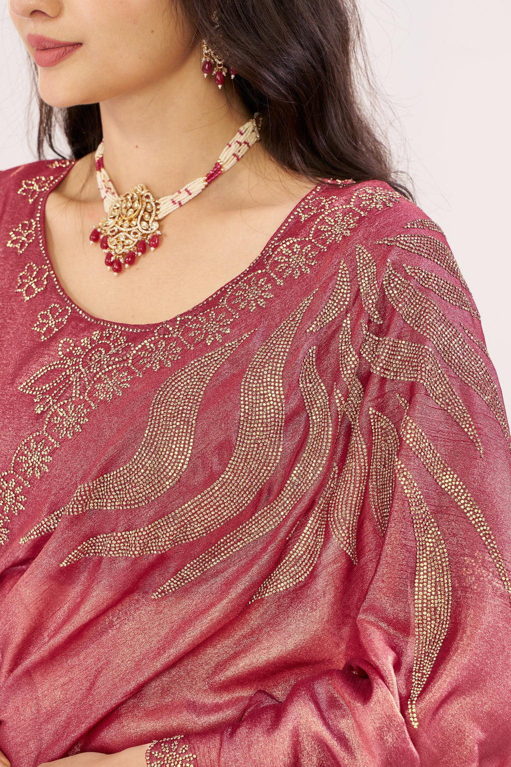 Jharokha Embroidered Shimmer Saree