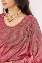 Jharokha Embroidered Shimmer Saree