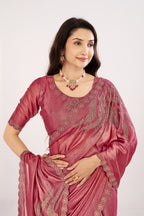 Jharokha Embroidered Shimmer Saree