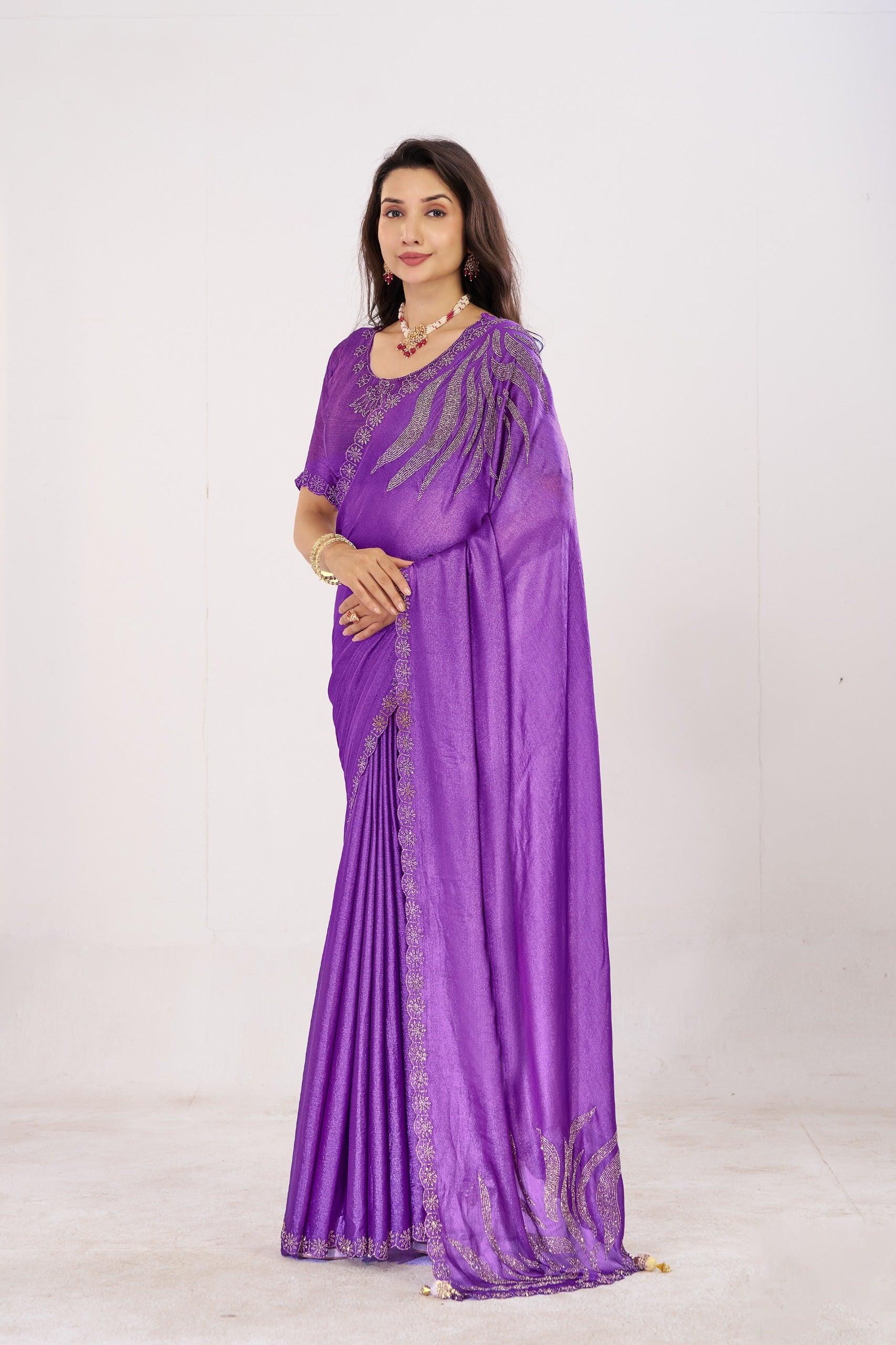 Jharokha Embroidered Shimmer Saree