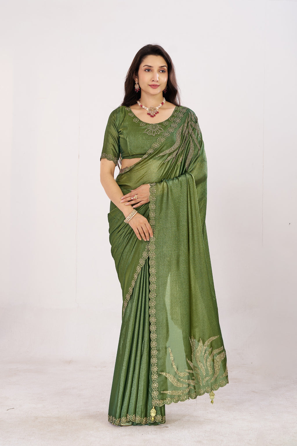 Jharokha Embroidered Shimmer Saree