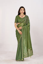 Jharokha Embroidered Shimmer Saree