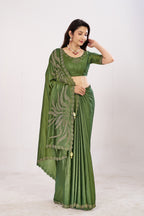 Jharokha Embroidered Shimmer Saree