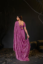 Falguni Sirosky Work Chiffon Saree | Crystal Embroidery