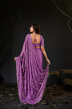 Falguni Sirosky Work Chiffon Saree | Crystal Embroidery
