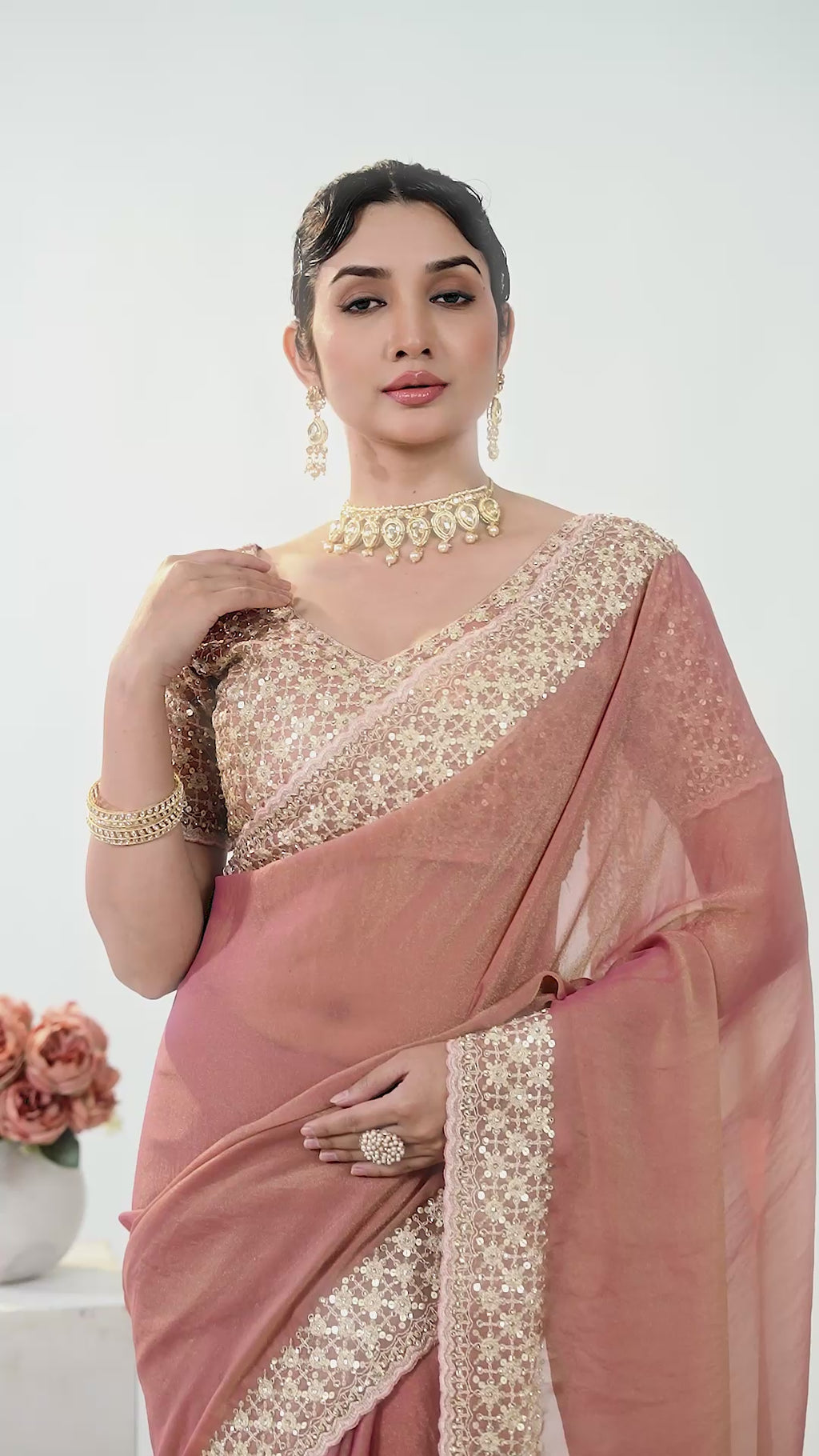 Kasturi Shimmer Designer Saree