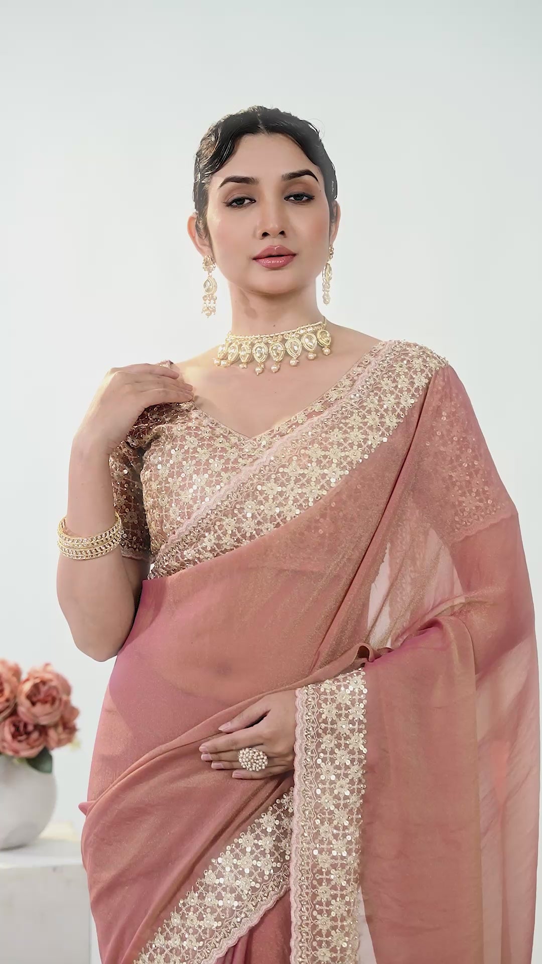 Kasturi Shimmer Designer Saree
