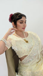 Kaju Katri Designer Satin Saree