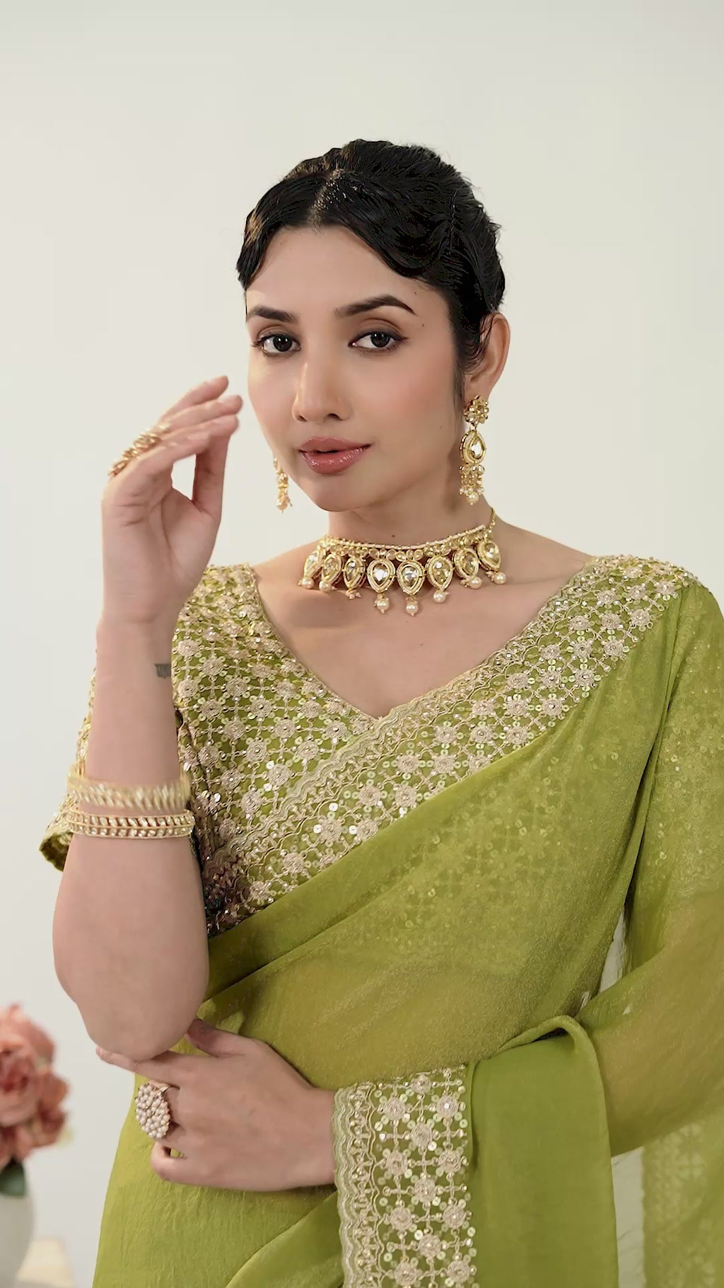 Kasturi Shimmer Designer Saree