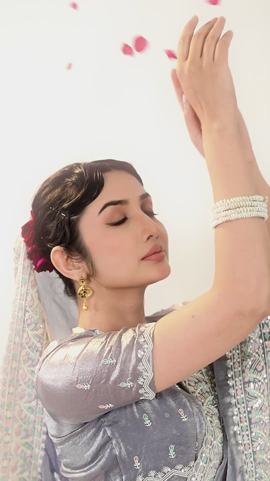 Kaju Katri 2 Designer Satin Saree