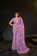 Araya — Embroidered Chiffon Saree
