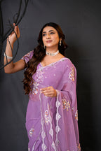 Araya — Embroidered Chiffon Saree