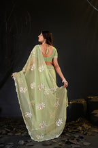 Araya — Embroidered Chiffon Saree