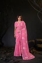 Araya — Embroidered Chiffon Saree