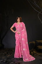 Araya — Embroidered Chiffon Saree