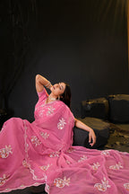 Araya — Embroidered Chiffon Saree