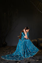 Falguni Sirosky Work Chiffon Saree | Crystal Embroidery