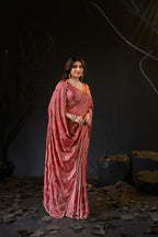Falguni Sirosky Work Chiffon Saree | Crystal Embroidery