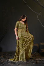 Falguni Sirosky Work Chiffon Saree | Crystal Embroidery
