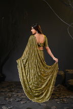 Falguni Sirosky Work Chiffon Saree | Crystal Embroidery