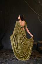 Falguni Sirosky Work Chiffon Saree | Crystal Embroidery