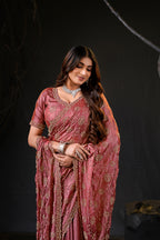 Falguni 2 Designer Saree | Premium Chiffon with Medallion Embroidery & Sirosky Work