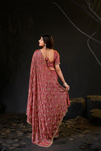 Falguni 2 Designer Saree | Premium Chiffon with Medallion Embroidery & Sirosky Work