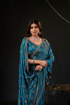 Falguni 2 Designer Saree | Premium Chiffon with Medallion Embroidery & Sirosky Work