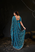 Falguni 2 Designer Saree | Premium Chiffon with Medallion Embroidery & Sirosky Work