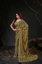 Falguni 2 Designer Saree | Premium Chiffon with Medallion Embroidery & Sirosky Work