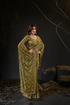 Falguni 2 Designer Saree | Premium Chiffon with Medallion Embroidery & Sirosky Work