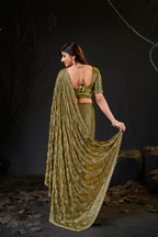 Falguni 2 Designer Saree | Premium Chiffon with Medallion Embroidery & Sirosky Work