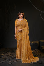 Falguni 2 Designer Saree | Premium Chiffon with Medallion Embroidery & Sirosky Work