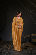 Falguni 2 Designer Saree | Premium Chiffon with Medallion Embroidery & Sirosky Work