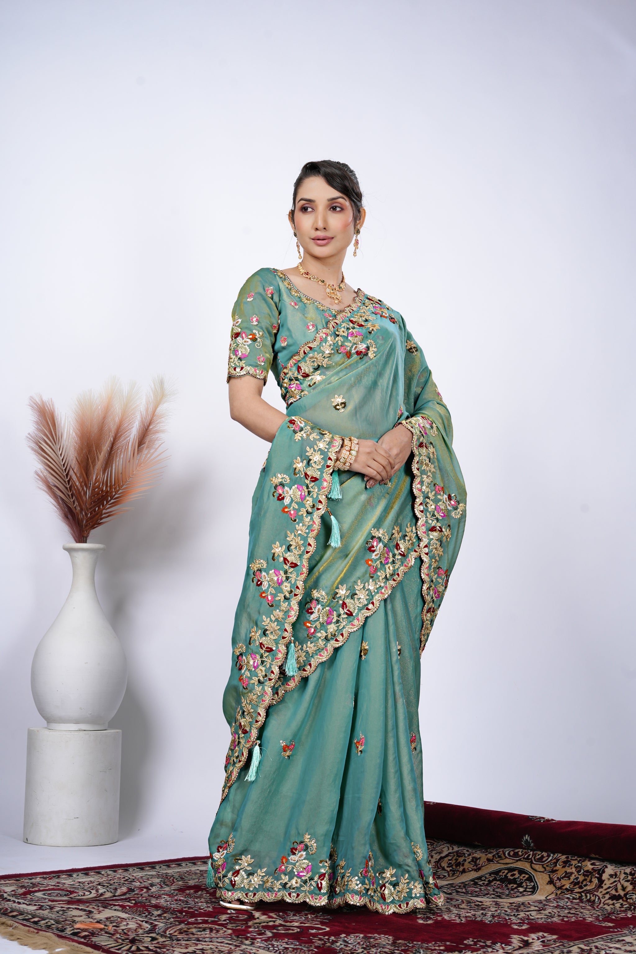 Tarang Shimmer Tissue Saree
