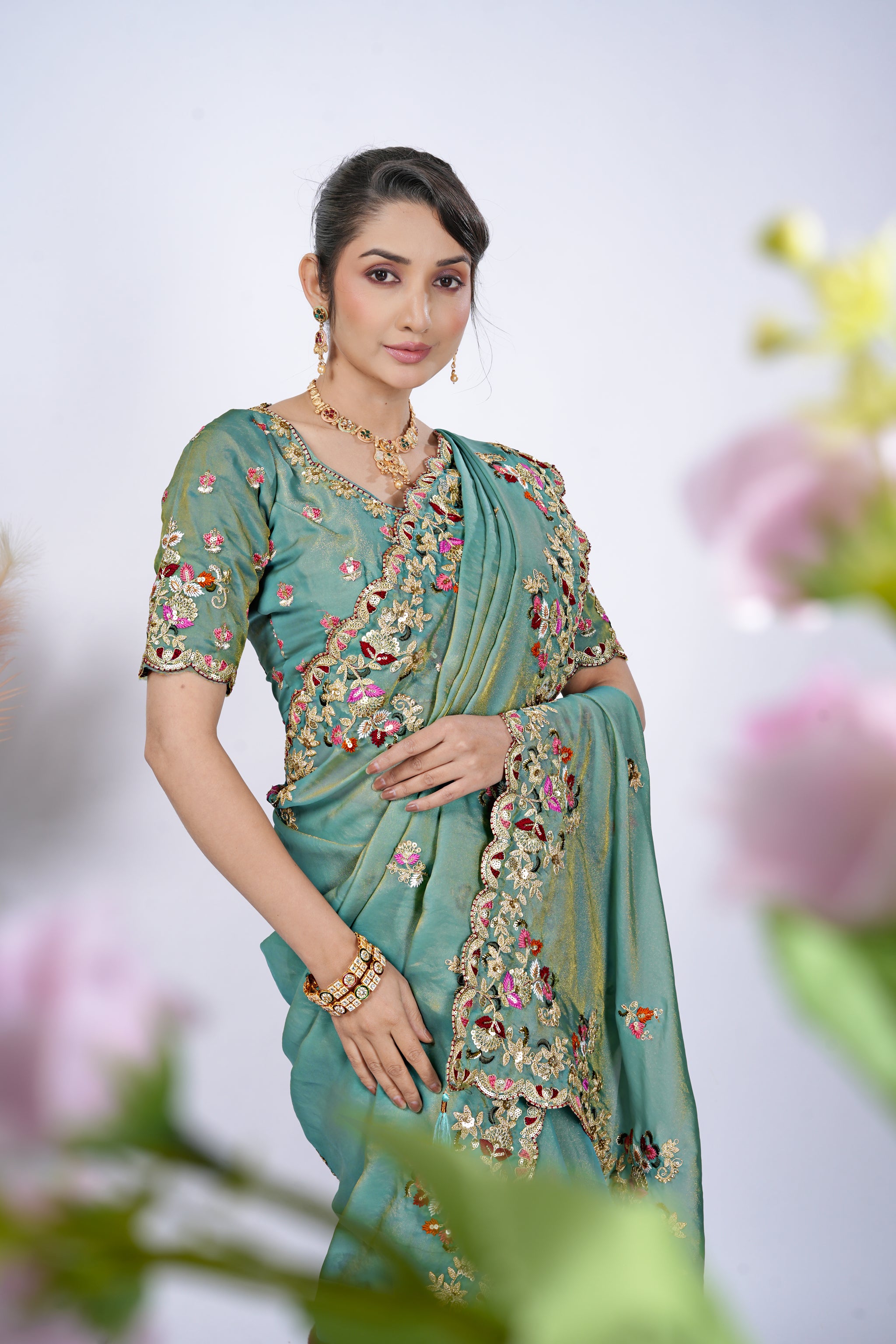Tarang Shimmer Tissue Saree
